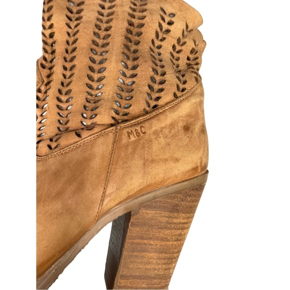 Musse & Cloud Ankle Bootie Suede Laser Cut Anthropology Sz 10 - Picture 6 of 10